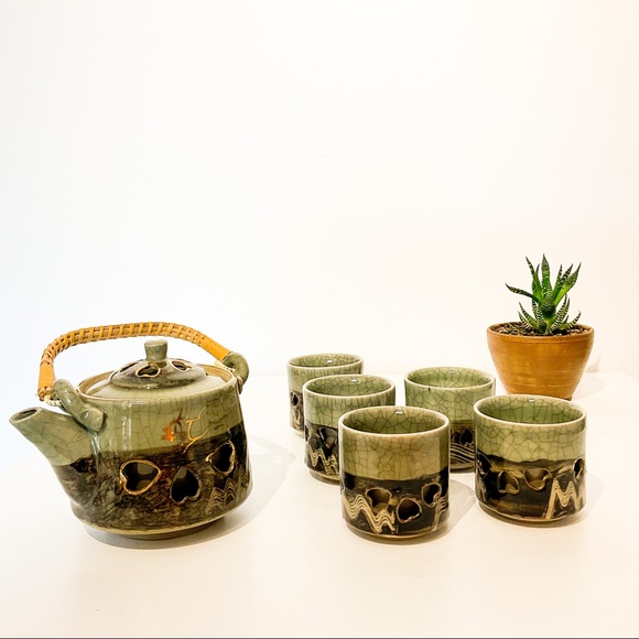 Vintage Other - COLLECTABLE Somayaki Tea Set 1960s Double Wall